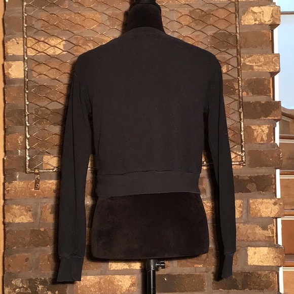 WILDFOX crop sweatshirt Wine in my cup & my pup black S - Picture 3 of 4